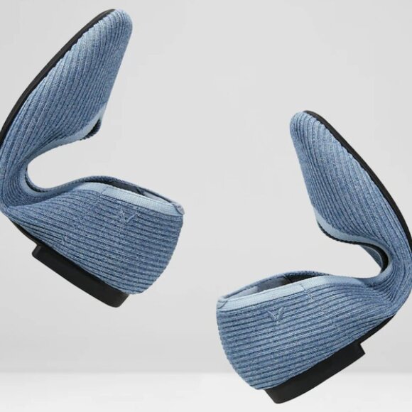 Vivaia Margot stretch knit ballet flats Womens 42 denim blue walking washable - Picture 4 of 11